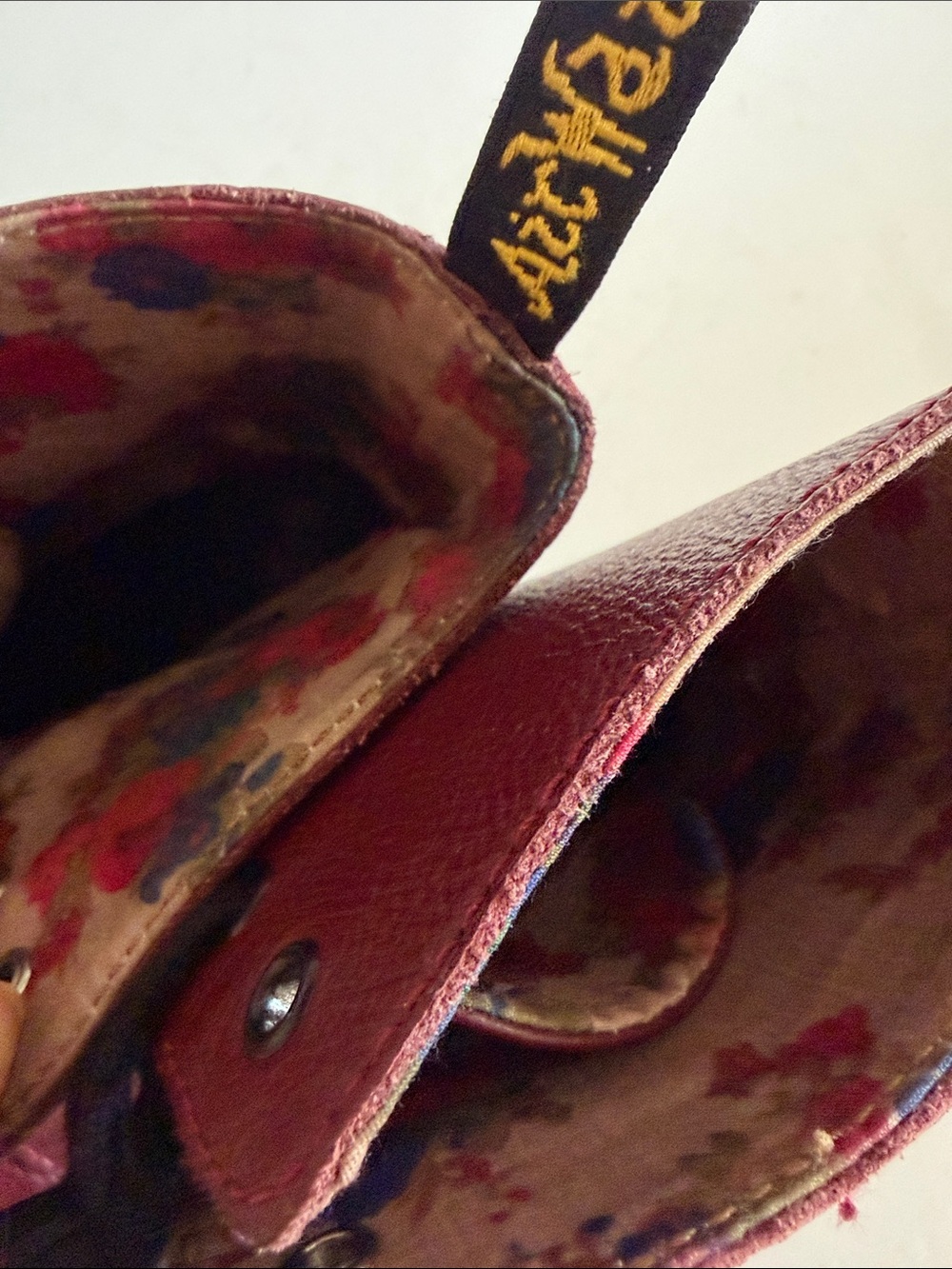 Dr. Martens Burgundy Leather Lace-Up Combat Boots - Picture 8 of 11